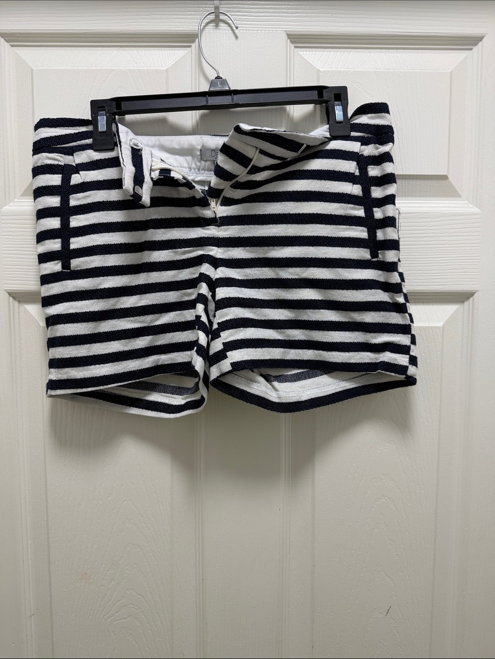 Dalia Black & White Striped Women’s Jean Shorts